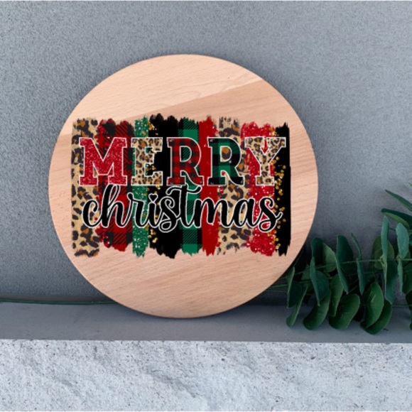 Holiday Wall Decor Merry Christmas Animal Print - Picture 1 of 2
